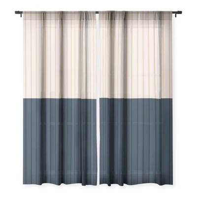 Color Poems Color Block LInes XXXX Single Panel Sheer Window Curtain - Society6 2 Color Poems Color Block LInes XXXX Single Panel Sheer Window Curtain - Society6 - Image 2