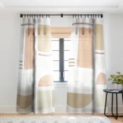 BohomadicStudio Geometric Shapes In Creme And Soft Pink Single Panel Sheer Window Curtain - Society 6 -Society6 Home Outlet Store GUEST 0ae43ea3 8904 4acd adc2 b55fee7ed563