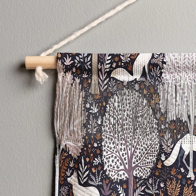 Avenie Countryside Forest Snow Fox Fiber Wall Hanging - Society6 2 Avenie Countryside Forest Snow Fox Fiber Wall Hanging - Society6 - Image 2