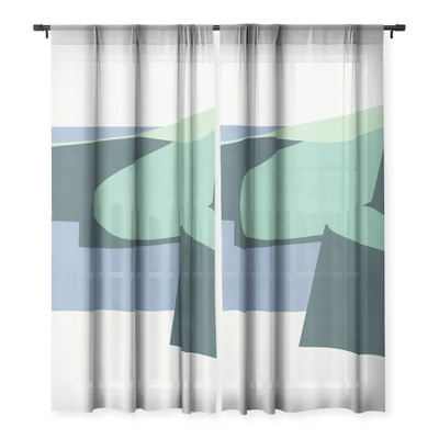 Mile High Studio Color And Shape Cliffs Of Moher 50" X 84" Single Panel Sheer Window Curtain - Society6 2 Mile High Studio Color And Shape Cliffs Of Moher 50" X 84" Single Panel Sheer Window Curtain - Society6 - Image 2