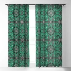 Sewzinski Boho Florals Single Panel Sheer Window Curtain - Society6