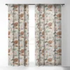The Whiskey Ginger Cute Playful Animal Pattern I Single Panel Sheer Window Curtain - Society6