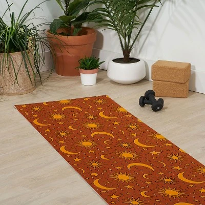 Doodle By Meg Vintage Star And Sun In Rust (6mm) 70" X 24" Yoga Mat - Society6 2 Doodle By Meg Vintage Star And Sun In Rust (6mm) 70" X 24" Yoga Mat - Society6 - Image 2