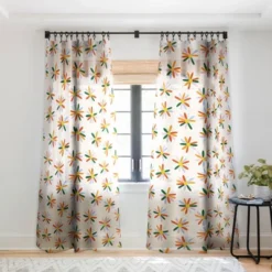 Lane And Lucia Patchwork Daisies Single Panel Sheer Window Curtain - Society6 -Society6 Home Outlet Store GUEST 19f79275 c51e 4544 ae68 e8a8c9b79bd6