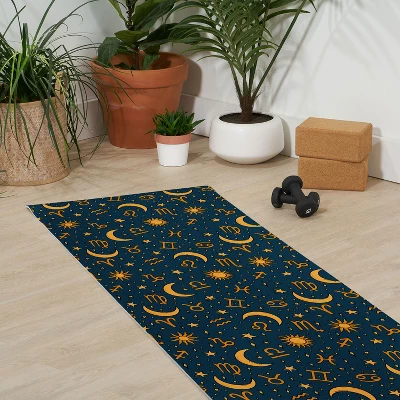 Doodle By Meg Zodiac Sun Star Print Navy (6mm) 70" X 24" Yoga Mat - Society6 2 Doodle By Meg Zodiac Sun Star Print Navy (6mm) 70" X 24" Yoga Mat - Society6 - Image 2