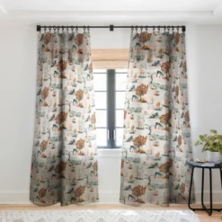 The Whiskey Ginger Cute Playful Animal Pattern I Single Panel Sheer Window Curtain - Society6 -Society6 Home Outlet Store GUEST 1bc0bfb7 5ad9 4975 80e5 0d6286941861