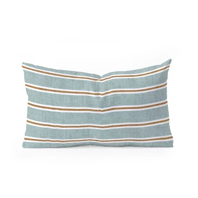 Little Arrow Design Co Cadence Stripes Dusty Blue Oblong Throw Pillow - Society6 2 Little Arrow Design Co Cadence Stripes Dusty Blue Oblong Throw Pillow - Society6 - Image 2