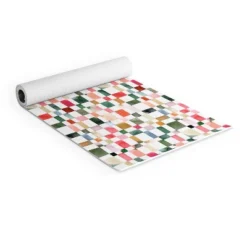 Ninola Design Watercolor Checker Yuletide (6mm) 70" X 24" Yoga Mat - Society6
