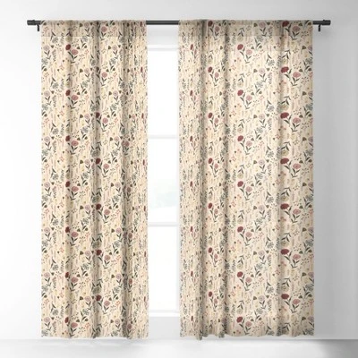 Avenie Cottage Garden IV Single Panel Sheer Window Curtain - Society6 1 Avenie Cottage Garden IV Single Panel Sheer Window Curtain - Society6