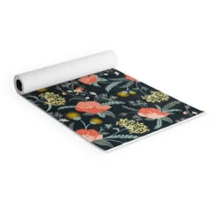 Heather Dutton Poppy Meadow Midnight (6mm) 70" X 24" Yoga Mat - Society6