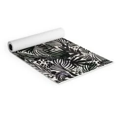 Marta Barragan Camarasa Wild Abstract Jungle On Black (6mm) 70" X 24" Yoga Mat - Society6