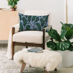 MSRYSTUDIO Retro Jungle Out Oblong Throw Pillow - Society6