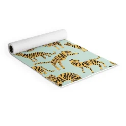 Cat Coquillette Tiger Collection Mint Orange (6mm) 70" X 24" Yoga Mat - Society6