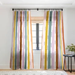 Lane And Lucia Rainbow Stripes And Dashes Single Panel Sheer Window Curtain - Society6 -Society6 Home Outlet Store GUEST 342c6f1a 0a44 43fd aa95 670c2ffd7552