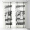 BohomadicStudio Minimal Series Black Striped Arch Single Panel Sheer Window Curtain - Society 6
