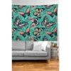 Heather Dutton Mariposa Boho Butterflies Aqua Tapestry - Society6