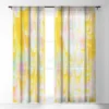 SunshineCanteen Marbled Pastel Dreams Single Panel Sheer Window Curtain - Society 6