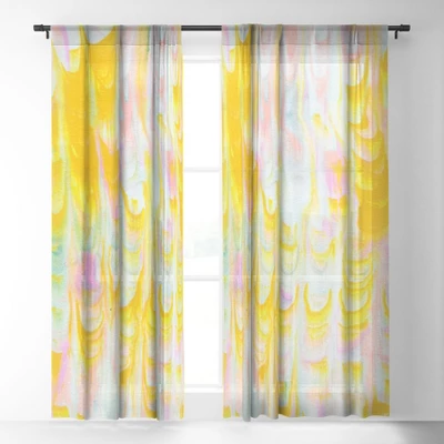 SunshineCanteen Marbled Pastel Dreams Single Panel Sheer Window Curtain - Society 6 1 SunshineCanteen Marbled Pastel Dreams Single Panel Sheer Window Curtain - Society 6