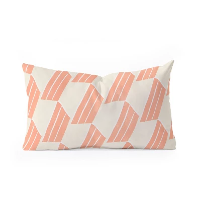 SunshineCanteen Minimalist Pink Hex Tile Oblong Throw Pillow - Society6 2 SunshineCanteen Minimalist Pink Hex Tile Oblong Throw Pillow - Society6 - Image 2