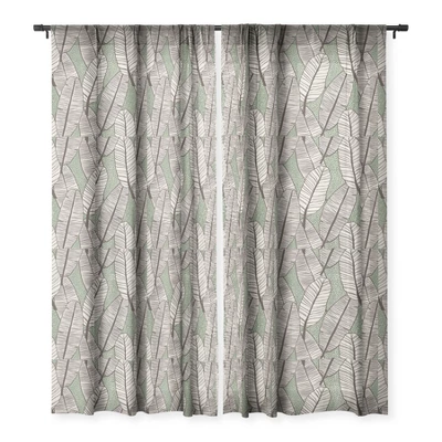 Alisa Galitsyna Tropical Banana Leaves Pattern Single Panel Sheer Window Curtain - Society 6 2 Alisa Galitsyna Tropical Banana Leaves Pattern Single Panel Sheer Window Curtain - Society 6 - Image 2