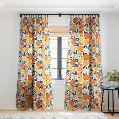 Avenie Citrus Fruits Blue Single Panel Sheer Window Curtain - Society6 6 Avenie Citrus Fruits Blue Single Panel Sheer Window Curtain - Society6 - Image 6