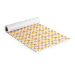 Iveta Abolina Eclectic Checker Check Cream (6mm) 70" X 24" Yoga Mat - Society6