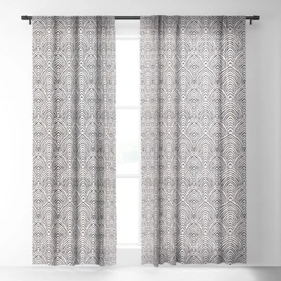 Alison Janssen Hand Drawn Deco Single Panel Sheer Window Curtain - Society6 1 Alison Janssen Hand Drawn Deco Single Panel Sheer Window Curtain - Society6