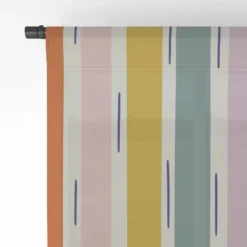Lane And Lucia Rainbow Stripes And Dashes Single Panel Sheer Window Curtain - Society6 -Society6 Home Outlet Store GUEST 52a9219f 1246 4847 a554 49bb555302c6