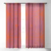 SunshineCanteen LISBOA Orange Single Panel Sheer Window Curtain - Society 6