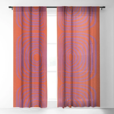 SunshineCanteen LISBOA Orange Single Panel Sheer Window Curtain - Society 6 1 SunshineCanteen LISBOA Orange Single Panel Sheer Window Curtain - Society 6