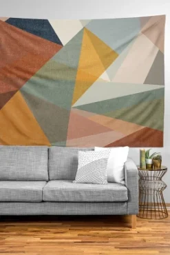 Little Arrow Design Co Modern Triangle Mosaic Multi Tapestry - Society6