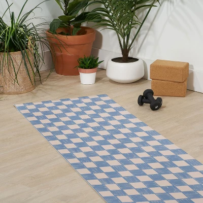 Schatzi Brown Alice Check Powder (6mm) 70" X 24" Yoga Mat - Society6 2 Schatzi Brown Alice Check Powder (6mm) 70" X 24" Yoga Mat - Society6 - Image 2