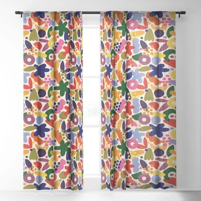 Alisa Galitsyna Bright Abstract Pattern 1 Single Panel Sheer Window Curtain - Society6 1 Alisa Galitsyna Bright Abstract Pattern 1 Single Panel Sheer Window Curtain - Society6