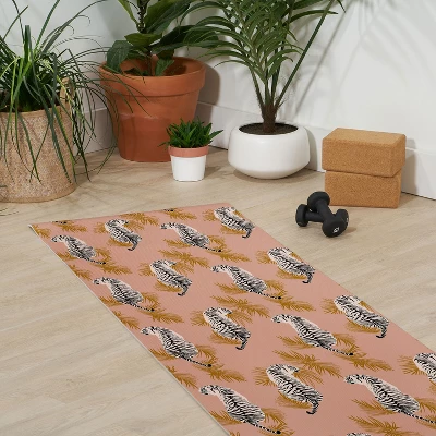 Alison Janssen PAISLEY TIGER SOFT PINK GOLD (6mm) 70" X 24" Yoga Mat - Society6 2 Alison Janssen PAISLEY TIGER SOFT PINK GOLD (6mm) 70" X 24" Yoga Mat - Society6 - Image 2