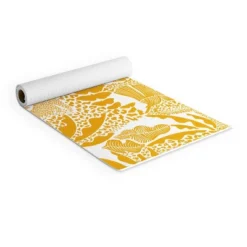 Evamatise Surreal Jungle In Bright Yellow (6mm) 70" X 24" Yoga Mat - Society6