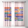 Showmemars BE AFRAID AND DO IT ANYWAY Single Panel Sheer Window Curtain - Society 6