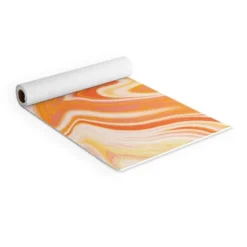 Sunshinecanteen Orange Marble (6mm) 24" X 70" Yoga Mat - Society6
