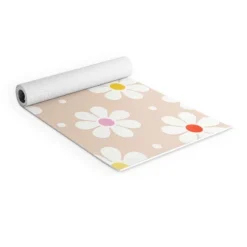 Showmemars Seventies Daisies Pattern (6mm) 24" X 70" Yoga Mat - Society6