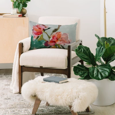 Lunetricotee Peonies Abstract Floral Oblong Throw Pillow - Society6 1 Lunetricotee Peonies Abstract Floral Oblong Throw Pillow - Society6