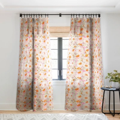 Alison Janssen Faded Floral Pink Citrus Single Panel Sheer Window Curtain - Society6 3 Alison Janssen Faded Floral Pink Citrus Single Panel Sheer Window Curtain - Society6 - Image 3