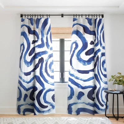 Dan Hobday Art Blue Minimal Single Panel Sheer Window Curtain - Society6 3 Dan Hobday Art Blue Minimal Single Panel Sheer Window Curtain - Society6 - Image 3