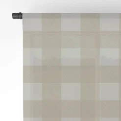 Alisa Galitsyna Gingham Cloth Beige Checks 64" X 50" Single Panel Sheer Window Curtain - Society6 -Society6 Home Outlet Store GUEST 825f1eb6 6134 43d7 b38e 24199609ea69