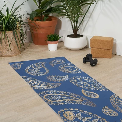 Cynthia Haller Classic Blue And Gold Paisley (6mm) 70" X 24" Yoga Mat - Society6 2 Cynthia Haller Classic Blue And Gold Paisley (6mm) 70" X 24" Yoga Mat - Society6 - Image 2