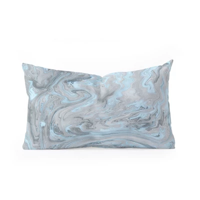 Lisa Argyropoulos Ice Blue And Gray Marble Oblong Throw Pillow - Society6 2 Lisa Argyropoulos Ice Blue And Gray Marble Oblong Throw Pillow - Society6 - Image 2