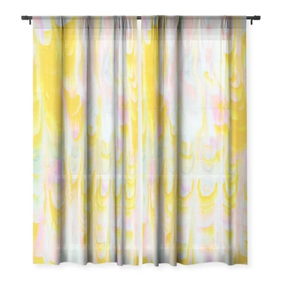 SunshineCanteen Marbled Pastel Dreams Single Panel Sheer Window Curtain - Society 6 2 SunshineCanteen Marbled Pastel Dreams Single Panel Sheer Window Curtain - Society 6 - Image 2