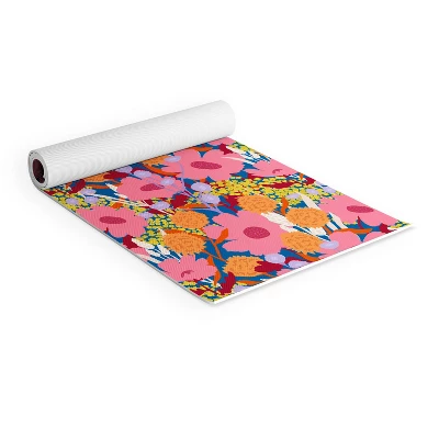 Sewzinski Pink Wildflowers (6mm) 70" X 24" Yoga Mat - Society6 1 Sewzinski Pink Wildflowers (6mm) 70" X 24" Yoga Mat - Society6