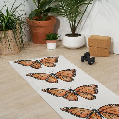 Avenie Monarch Butterfly Orange (6mm) 70" X 24" Yoga Mat - Society6 2 Avenie Monarch Butterfly Orange (6mm) 70" X 24" Yoga Mat - Society6 - Image 2