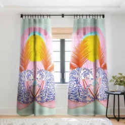 Sewzinski Loud Tigers Single Panel Sheer Window Curtain - Society6 -Society6 Home Outlet Store GUEST ad036efd a713 4764 8e9a 7f6d7e04f80d