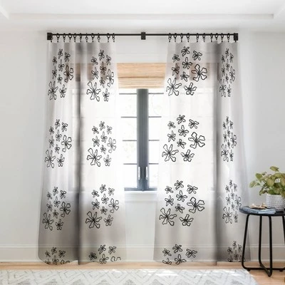 Alisa Galitsyna Dancing Flowers Single Panel Sheer Window Curtain - Society6 6 Alisa Galitsyna Dancing Flowers Single Panel Sheer Window Curtain - Society6 - Image 6