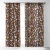 Avenie Mushroom Medley Pattern Single Panel Sheer Window Curtain - Society6
